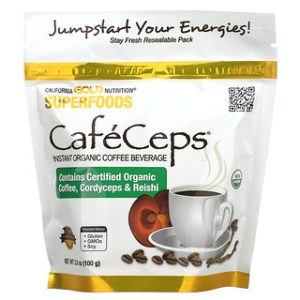 קפה נמס אורגני CafeCeps - פטריות מרפא , California Gold
