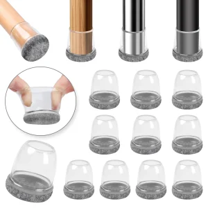 קצוות לרגלי כיסא סיליקון 16 יח׳- מונע שריטות לרצפה