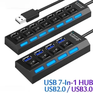 רכזת USB 2.0 7 פורטים - Switch Extension Hub למחשב