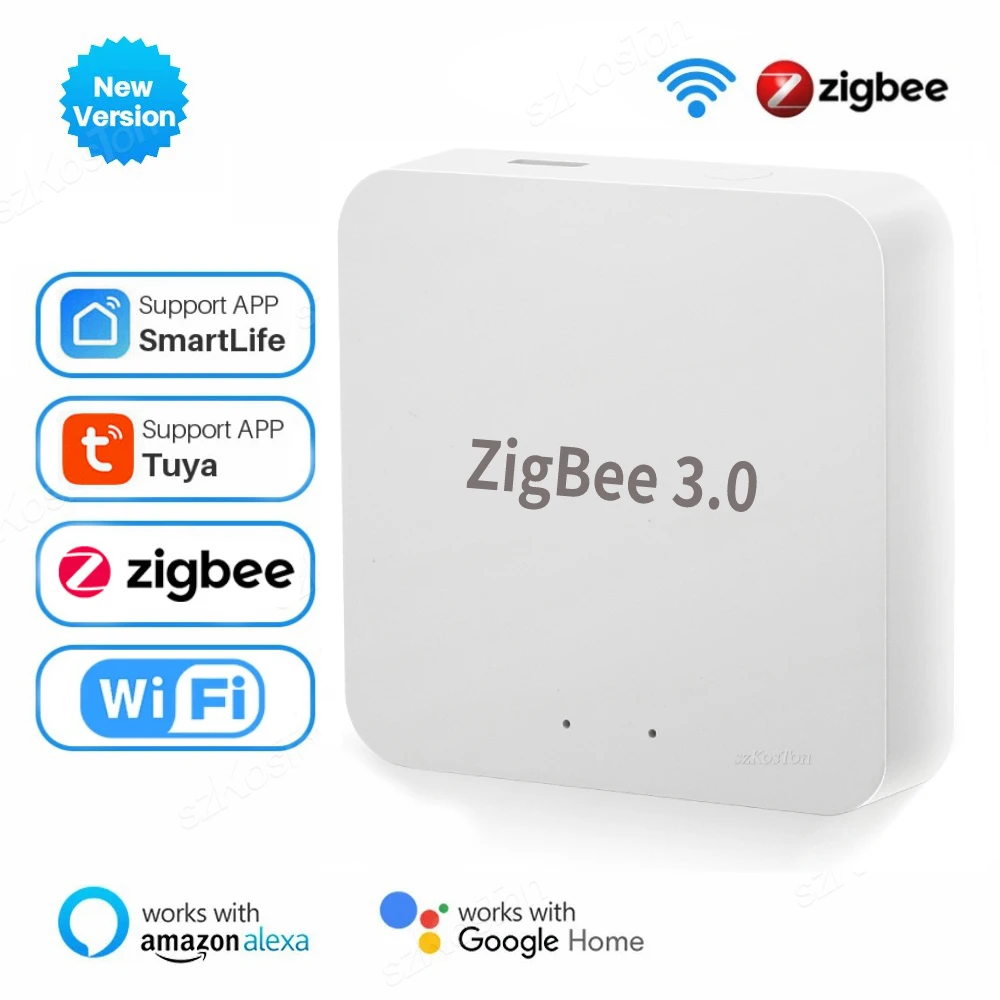 רכזת חכמה Tuya Zigbee 3.0 - גשר בית חכם אלחוטי