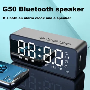 רמקול בלוטוס G50 - שעון מעורר מראה, FM ו-K Voice