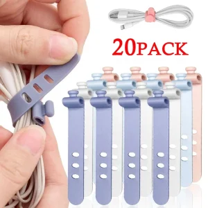 רצועות סיליקון לארגון כבלים - 2-20 יחידות