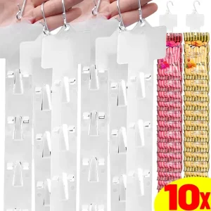 רצועות תלייה לסופרמרקט - 10 יח׳ לתצוגת חטיפים