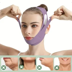 רצועת הרמה לפנים עם גרפן - מצמצמת סנטר כפול