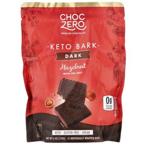 שוקולד Keto Bark מריר עם מלח ים ואגוזי לוז