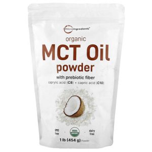 שמן MCT אורגני עם סיבים - Micro Ingredients 454 גרם