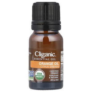 שמן אתרי אורגני Cliganic - 10 מ"ל , ניחוח תפוז מרענן