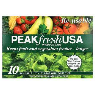 שקיות PEAKfresh USA- לאחסון ירקות ופירות טריים