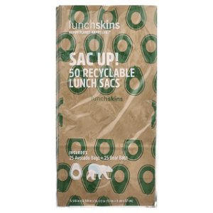 שקיות אוכל Lunchskins - 50 שקיות נייר ממוחזרות