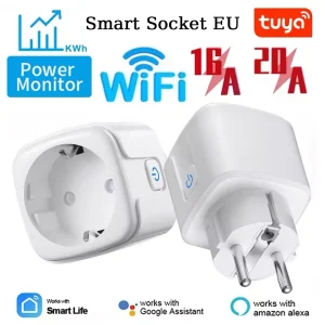 שקע חכם WiFi EU 16A-20A עם ניטור צריכה ושליטה מרחוק