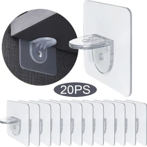 תומך מדף דביק חזק - סט לשידה ולמטבח