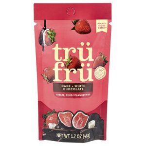 תותים מיובשים בהקפאה Tru Fru - שוקולד מריר ולבן