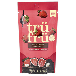 תותים מיובשים בהקפאה Tru Fru - שוקולד מריר ולבן