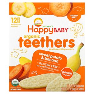תינוקות Happy Baby- וופלים אורגניים לבננה וטעם בטטה