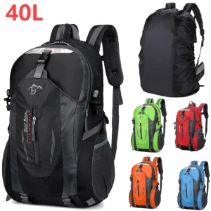 תיק גב הרים 40L עמיד-למים מתקפל טיולים וקמפינג