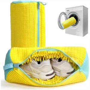 תיק כביסה למכונת כביסה נעליים עמידות - צהוב