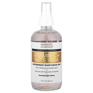 Advanced Clinicals ויטמין C + אלוורה - מיסט פנים זוהר