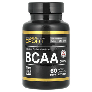 BCAA California Gold Nutrition - חומצות אמינו מסועפות 60 כמוסות