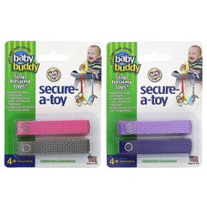 Baby Buddy Secure-A-Toy - קליפס לבקבוק ומוצץ - 4 רצועות