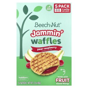 Beech-Nut Jammin Waffles - אגס ופטל - 12+ חודשים - 5 יח'