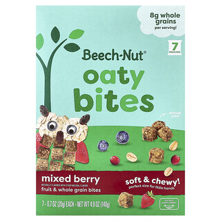 Beech-Nut Oaty Bites, חטיף דגנים לתינוקות - פירות יער