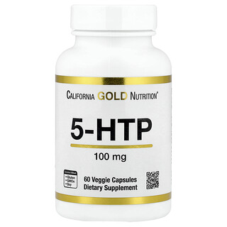 California Gold 5-HTP 100 מ"ג - 60 כמוסות צמחוניות