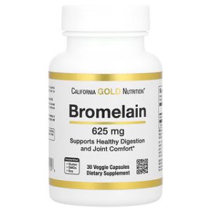 California Gold Bromelain 625 מ"ג - 30 כמוסות צמחיות