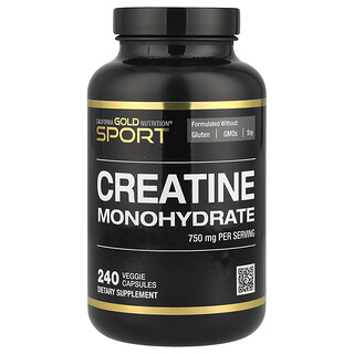California Gold Creatine Monohydrate 750 מ"ג , 240 כמוסות