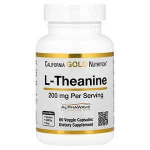 California Gold L-Theanine AlphaWave 200 מ"ג - כמוסות