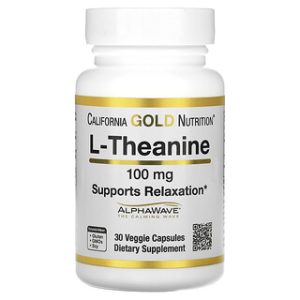 California Gold L-Theanine AlphaWave , 30 כמוסות