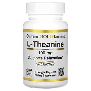 California Gold L-Theanine AlphaWave , 30 כמוסות