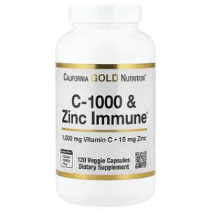 California Gold Nutrition C-1000 & Zinc - תוסף חיזוק חיסוני