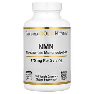 California Gold Nutrition NMN 175 מ"ג - 180 כמוסות צמחיות