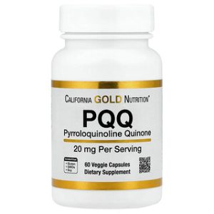 California Gold Nutrition PQQ 20 מ"ג - 60 כמוסות צמחיות