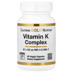 California Gold Nutrition - ויטמין K קומפלקס - 60 כמוסות