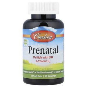 Carlson Prenatal - ויטמינים לנשים בהריון - 60 כמוסות