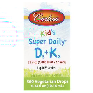 Carlson - ויטמין D3+K2 לילדים - 10.16 מ"ל