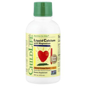 ChildLife Calcium Magnesium - סידן נוזלי בטעם תפוז - 473 מ"ל