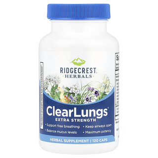 ClearLungs® RidgeCrest Herbals - 120 קפסולות לניקוי ריאות