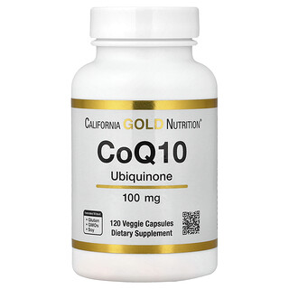 CoQ10 California Gold Nutrition - 100 מ"ג, 120 כמוסות