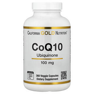 CoQ10 California Gold Nutrition - 360 כמוסות - 100 מ"ג