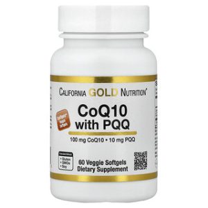 CoQ10 PQQ California Gold 100 מ"ג - 60 כמוסות רכות טבעוניות