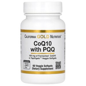 CoQ10 PQQ California Gold Nutrition - 60 כמוסות רכות טבעוניות