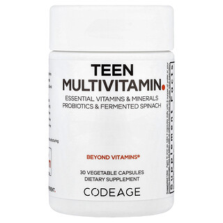 Codeage Teen Multivitamin - תוסף תזונה לנערים 30 כמוסות
