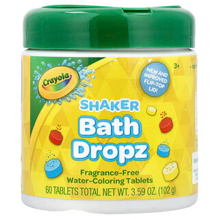 Crayola Shaker Bath Dropz - טבליות אמבטיה לילדים (60 יח')