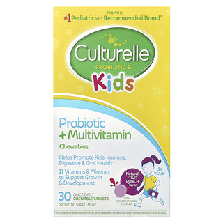 Culturelle Kids פרוביוטיקה+ויטמין - טבליות לעיסה 3+
