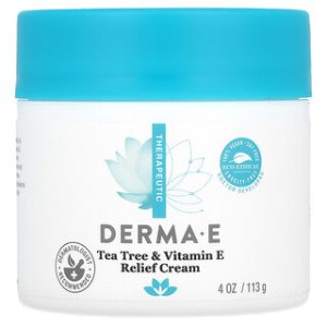DERMA E - קרם הרגעה לעור עם עץ התה וויטמין E
