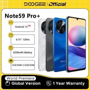 DOOGEE Note59 Pro 5G - סמארטפון Android 12GB,512GB