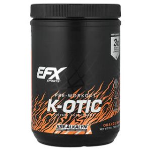 EFX Sports K-otic, תוסף אימון לפני, טעם מנגו-תפוז