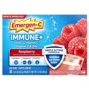 Emergen-C Immune+ ויטמין C,פטל-חיזוק מערכת חיסון - 30 מנות